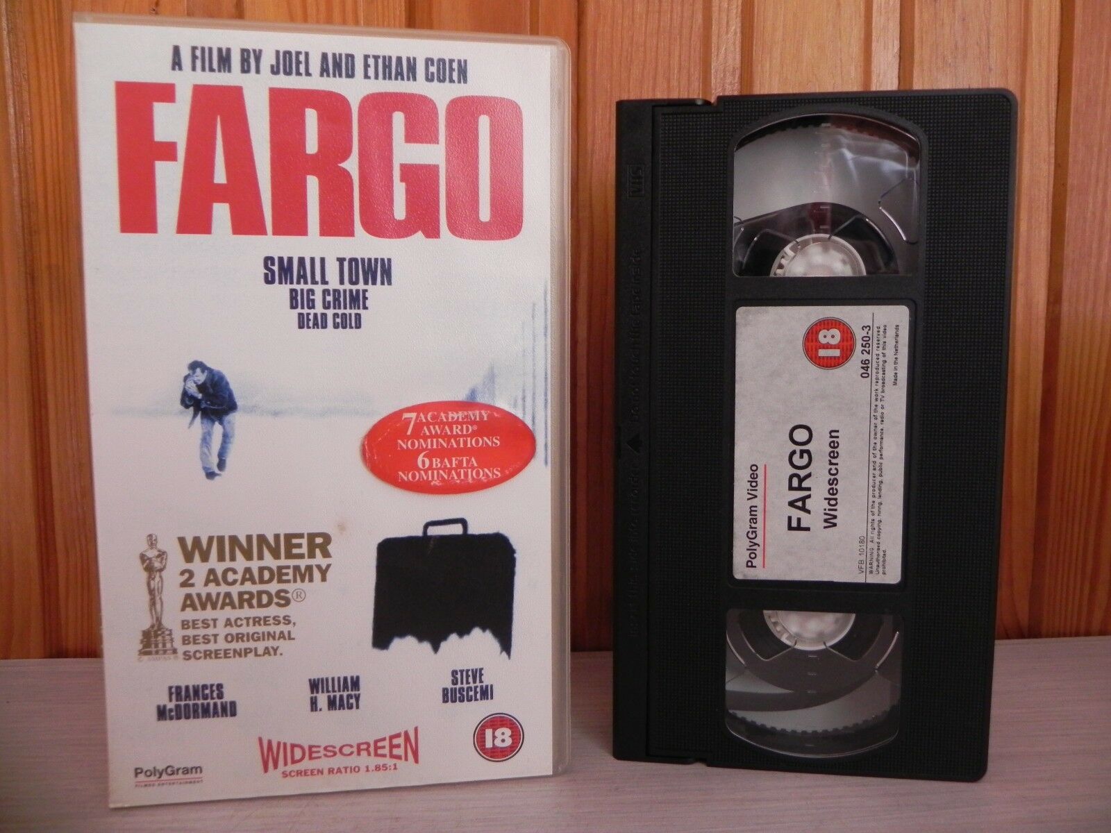 Fargo - Widescreen Polygram - Cold Drama Thriller - Frances McDormand - Pal VHS-