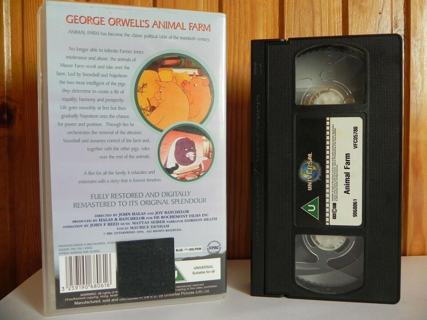 Animal Farm - Universal - The Best British Animation - Classic Novel - Pal VHS-