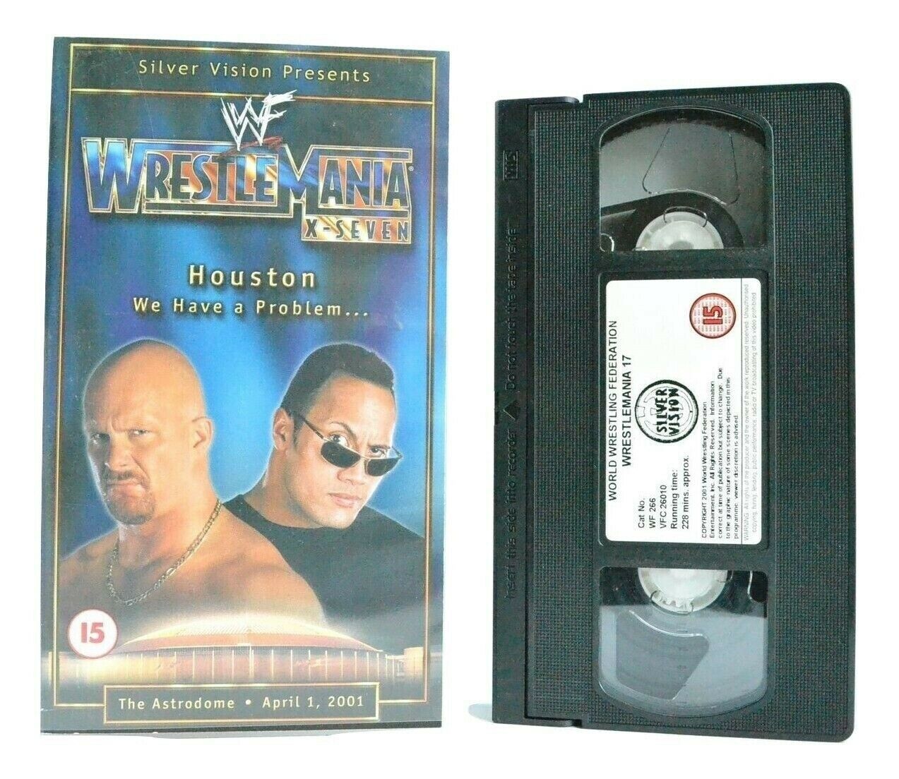 WWF Wrestlemania X-Seven - Wrestling - The Astrodome - 4/1/2001 - The Rock - VHS-