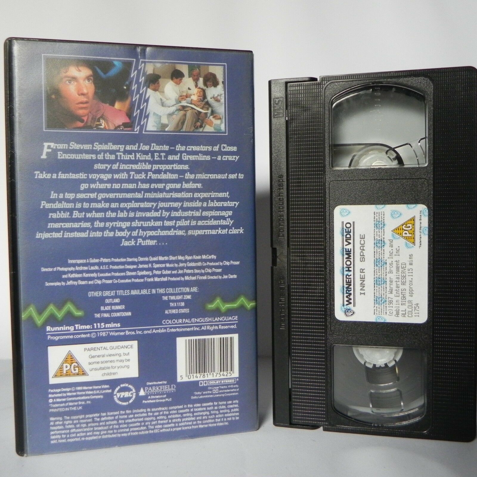 Innerspace - (1987) Warner - Space Adventure - Steven Spielberg Presents - VHS-