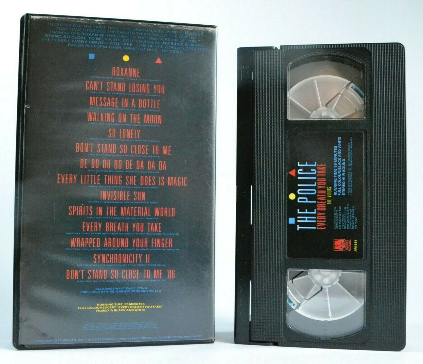 The Police: Every Breath You Take - Music Videos - Greatest Hits - Sting - VHS-