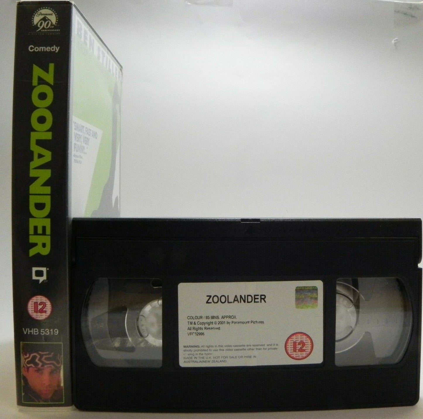 Zoolander - Large Box - Comedy (2001) - Ben Stiller - Owen Wilson - Pal VHS-