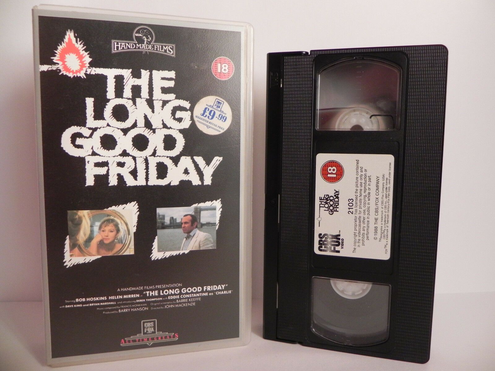 THE LONG GOOD FRIDAY - BOB HOSKINS - HI-FI STERIO - CBS GREATS VIDEO - VHS-