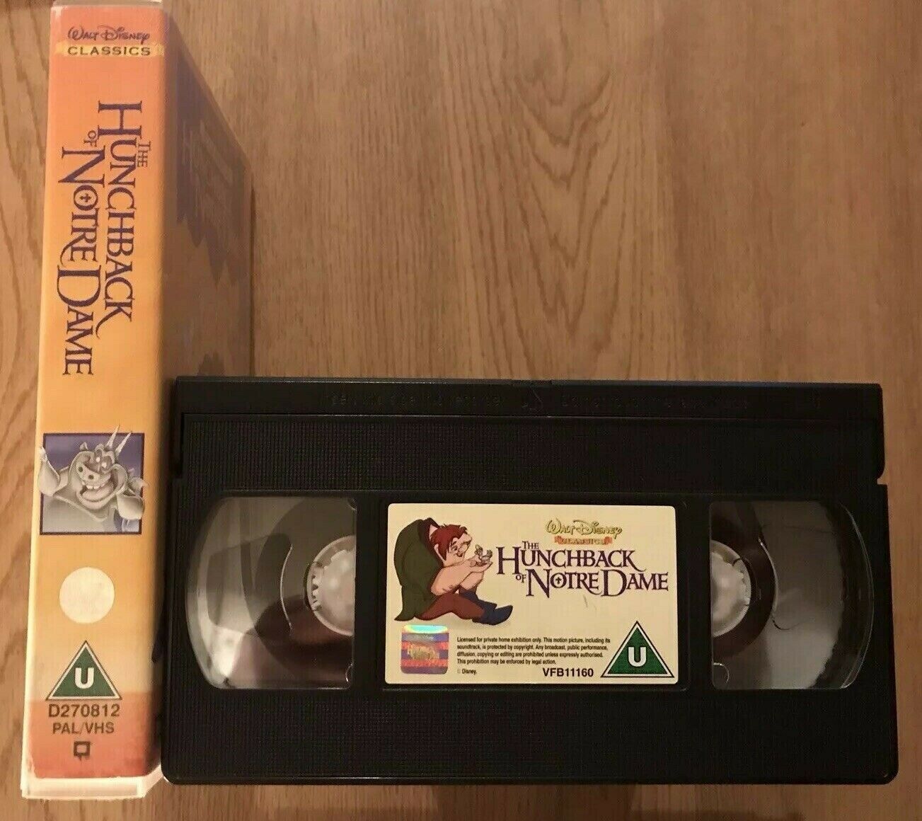 The Hunchback Of Notre Dame - Walt Disney Classics - Animated - Kids - Pal VHS-