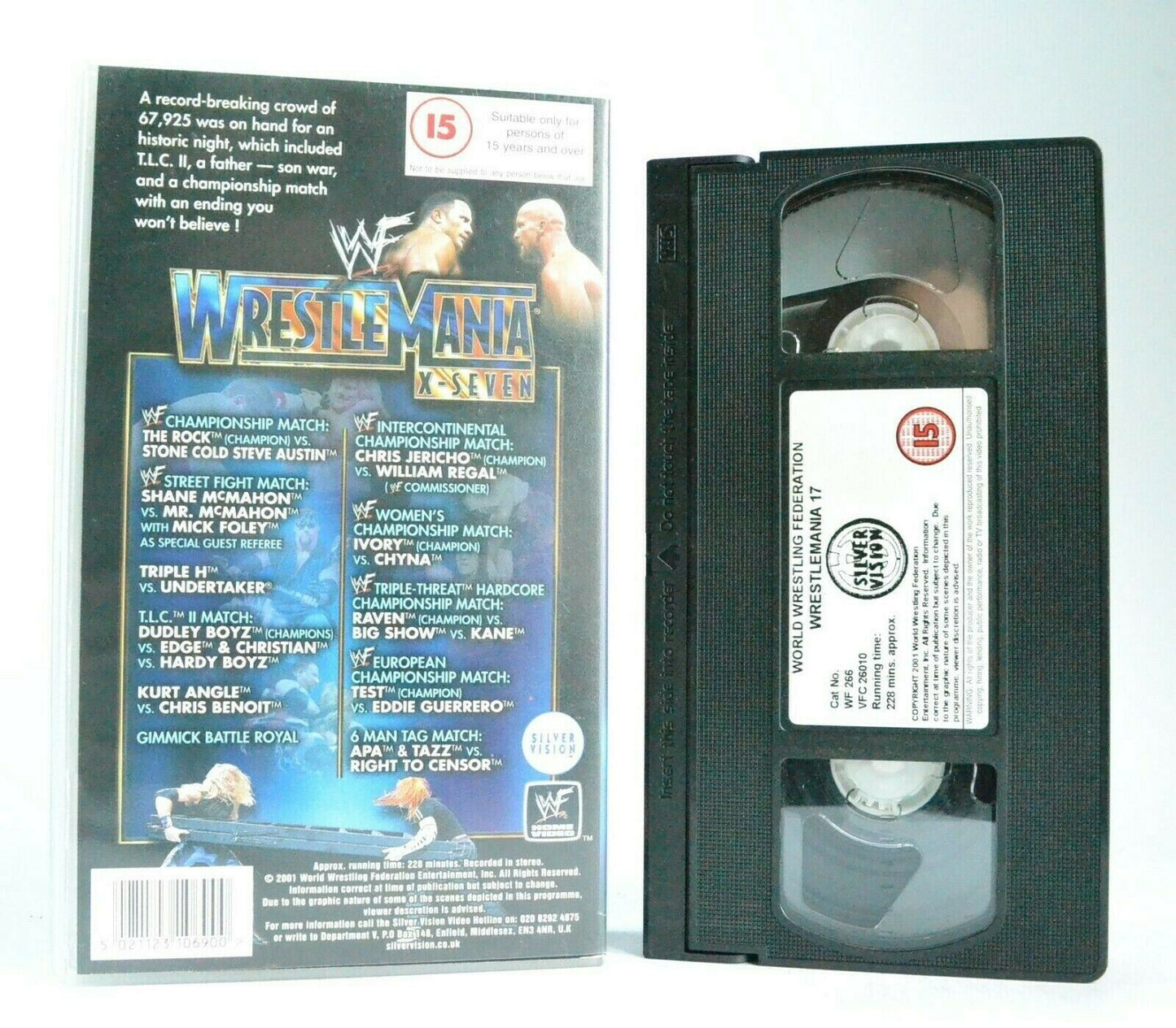 WWF Wrestlemania X-Seven - Wrestling - The Astrodome - 4/1/2001 - The Rock - VHS-