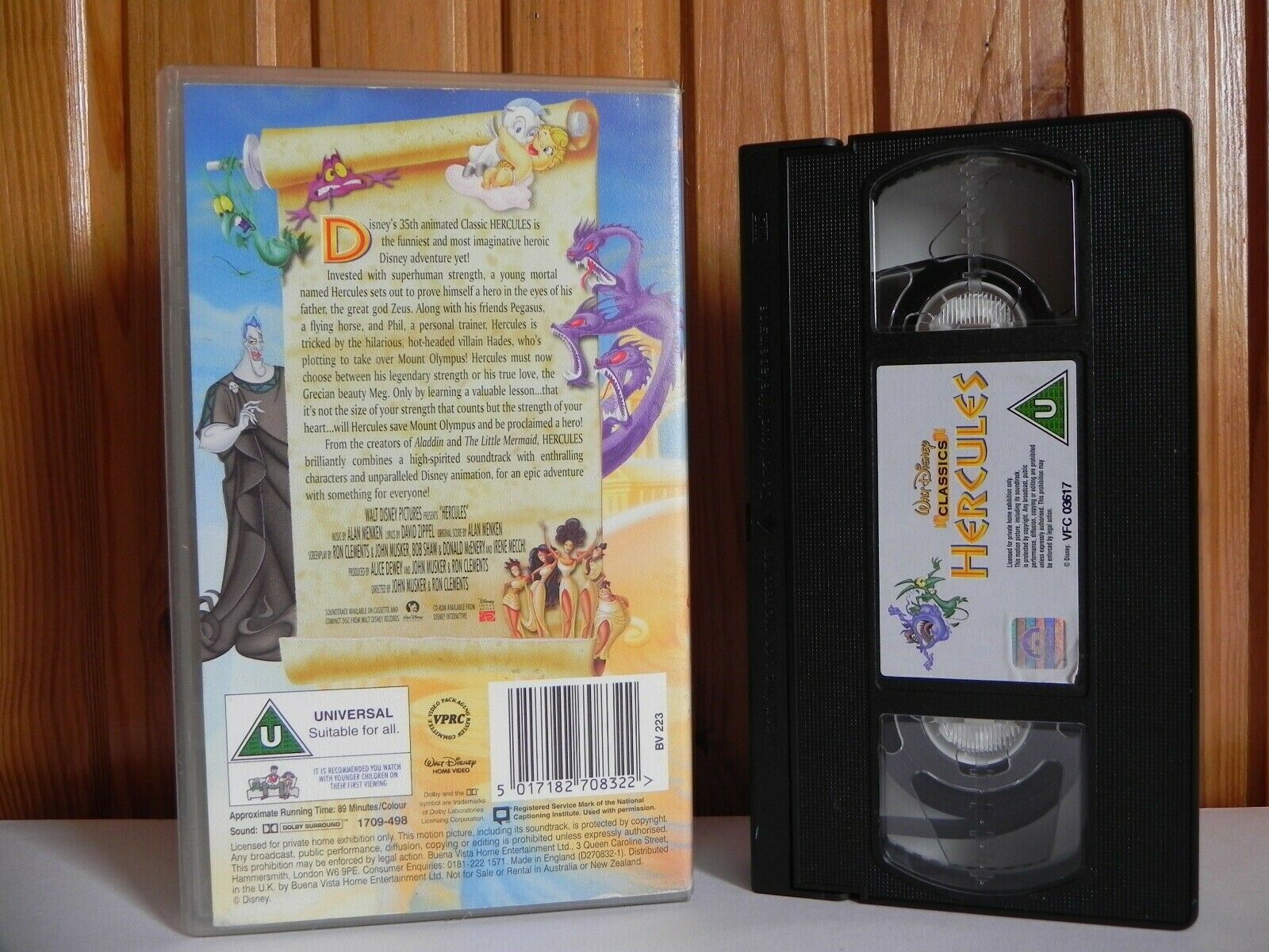 Hercules - Classics - Walt Disney - Original Full Adventure - Animated - Pal VHS-