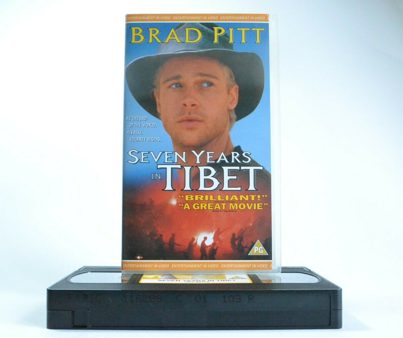 Seven Years In Tibet: Heinrich Harrer Biograpy - War Drama - Brad Pitt - Pal VHS-