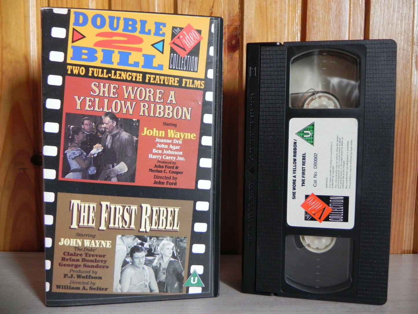 She Wore A Yellow Ribbon - The First Rebel - Double Bill Western - Pal VHS-