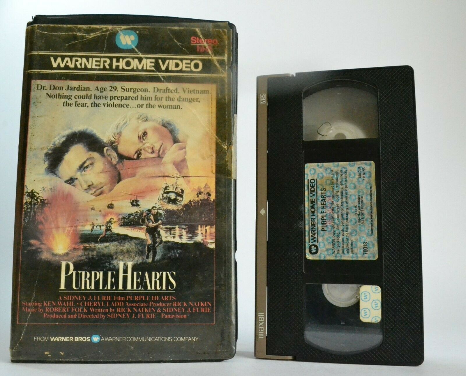 Purple Hearts: (1985) Warner Home - War Drama - Large Box - Vietnam War - VHS-