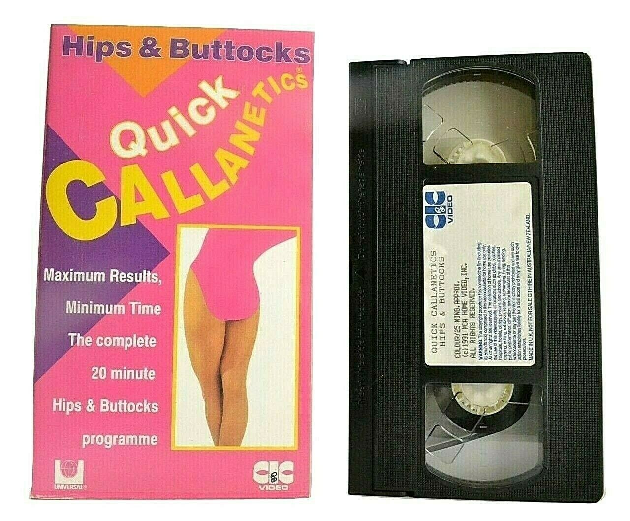 Quick Callanetics: Hips And Buttocks - Fitness - Body Transformation - Pal VHS-