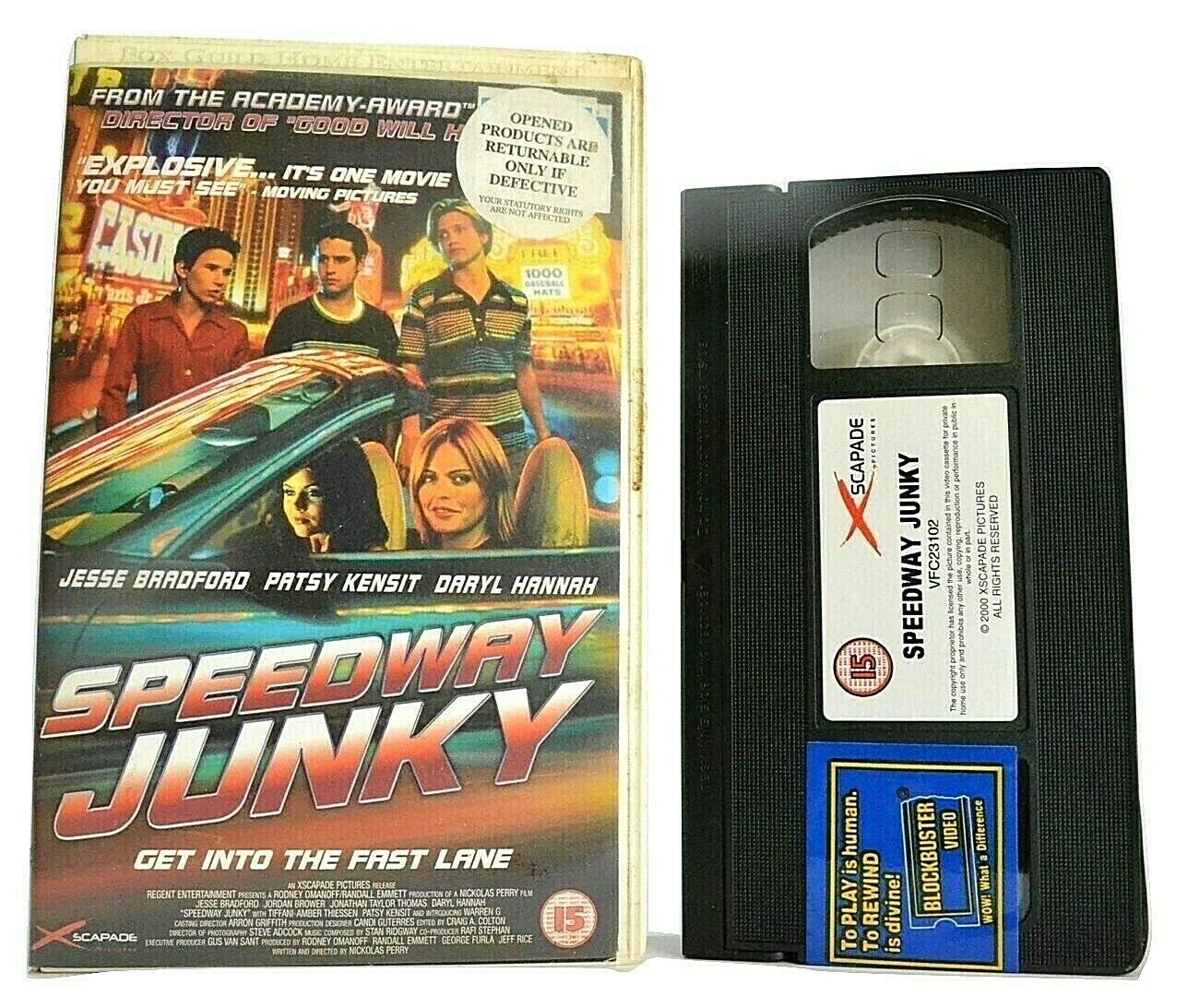 Speedway Junky (2001): Stock Car Racing Drama - Large Box - Daryl Hannah - VHS-