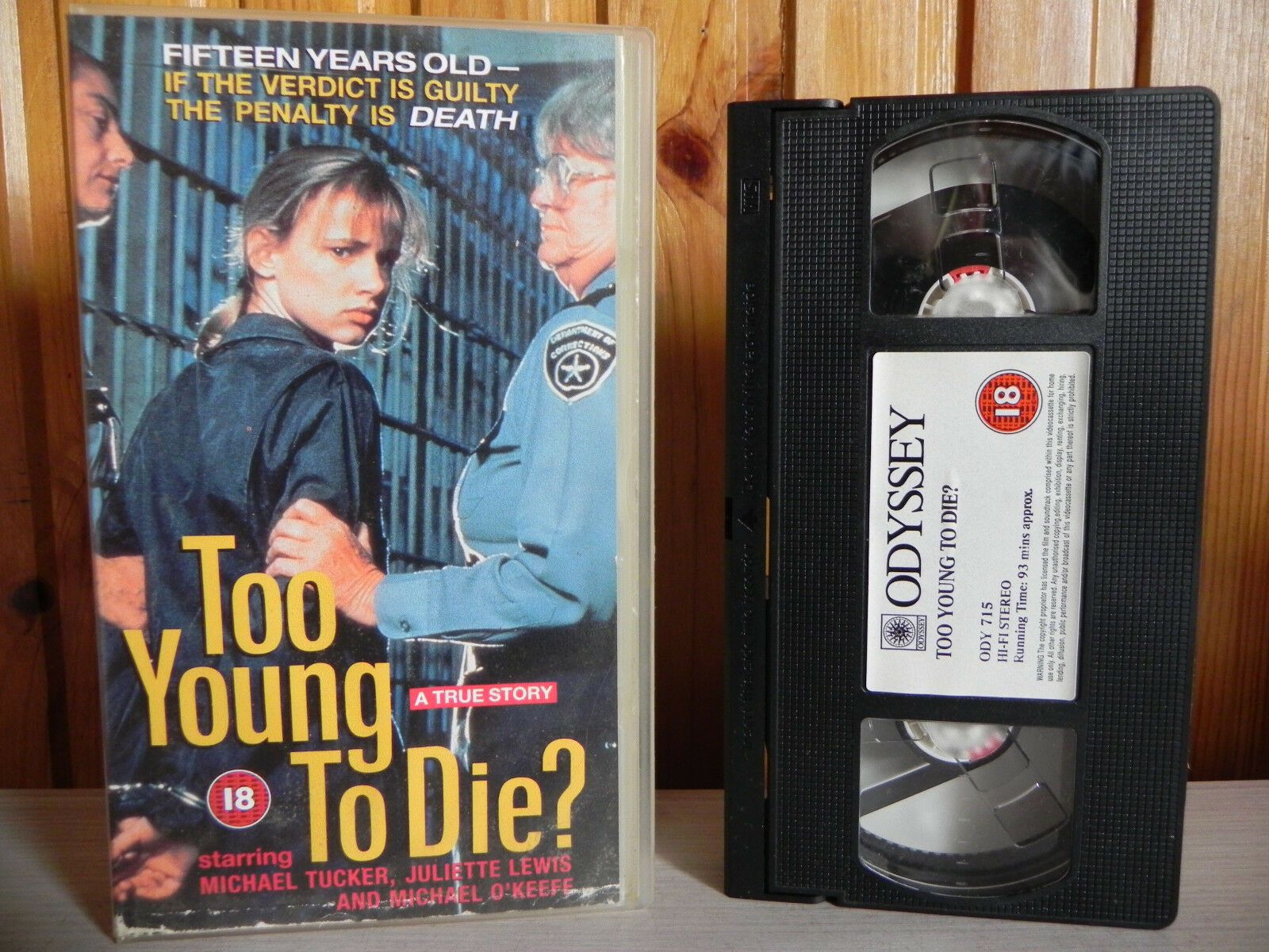 Too Young To Die - Odyssey - Cert (18) - Juliette Lewis - Brad Pitt - Pal VHS-