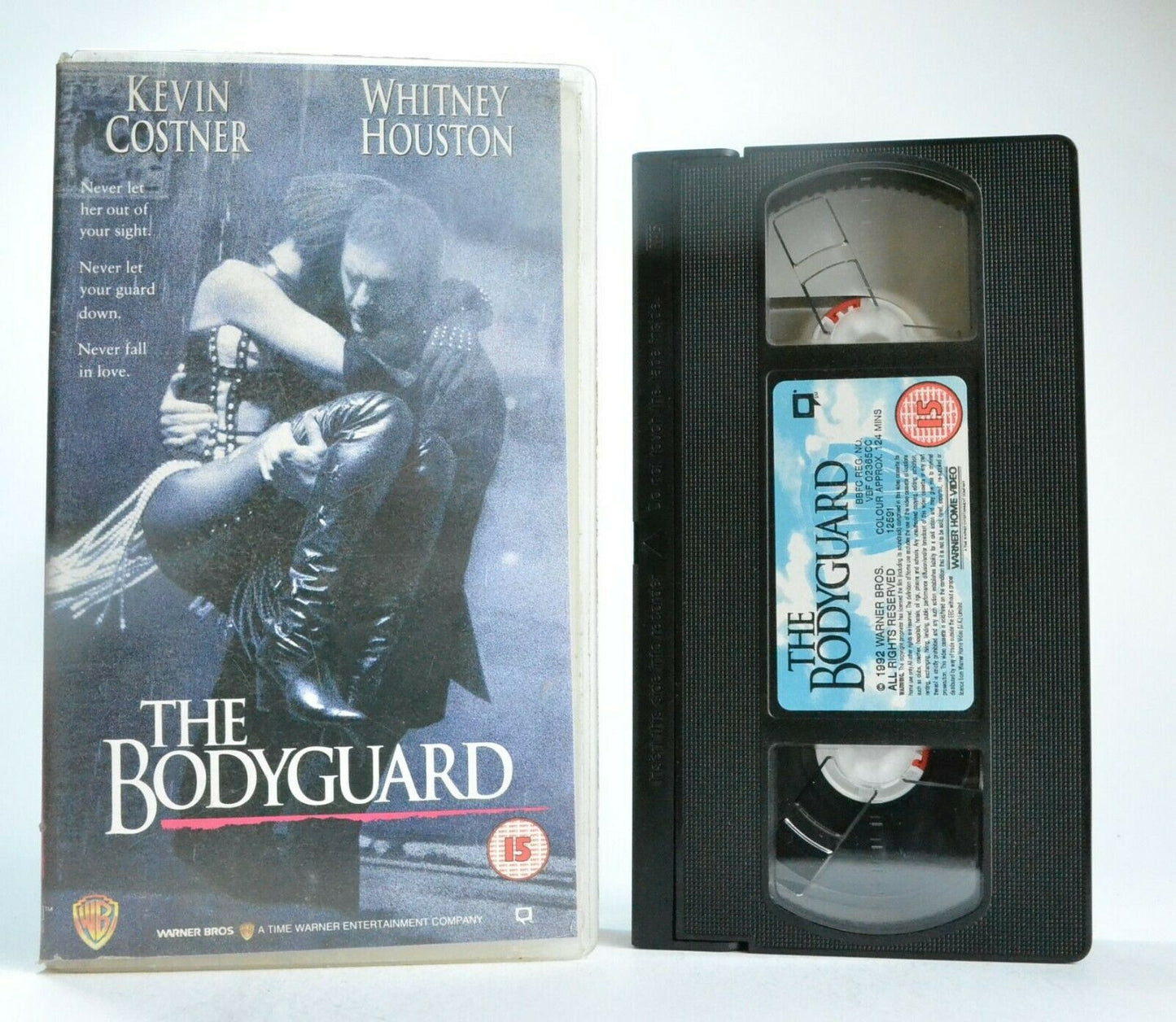 The Bodyguard (1992): Romantic Thriller - Kevin Costner/Whitney Houston - VHS-