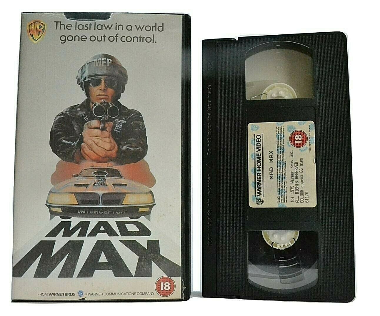 Mad Max (1979): Postapocalyptic Dystopian Action - Mel Gibson/Geoff Parry - VHS-