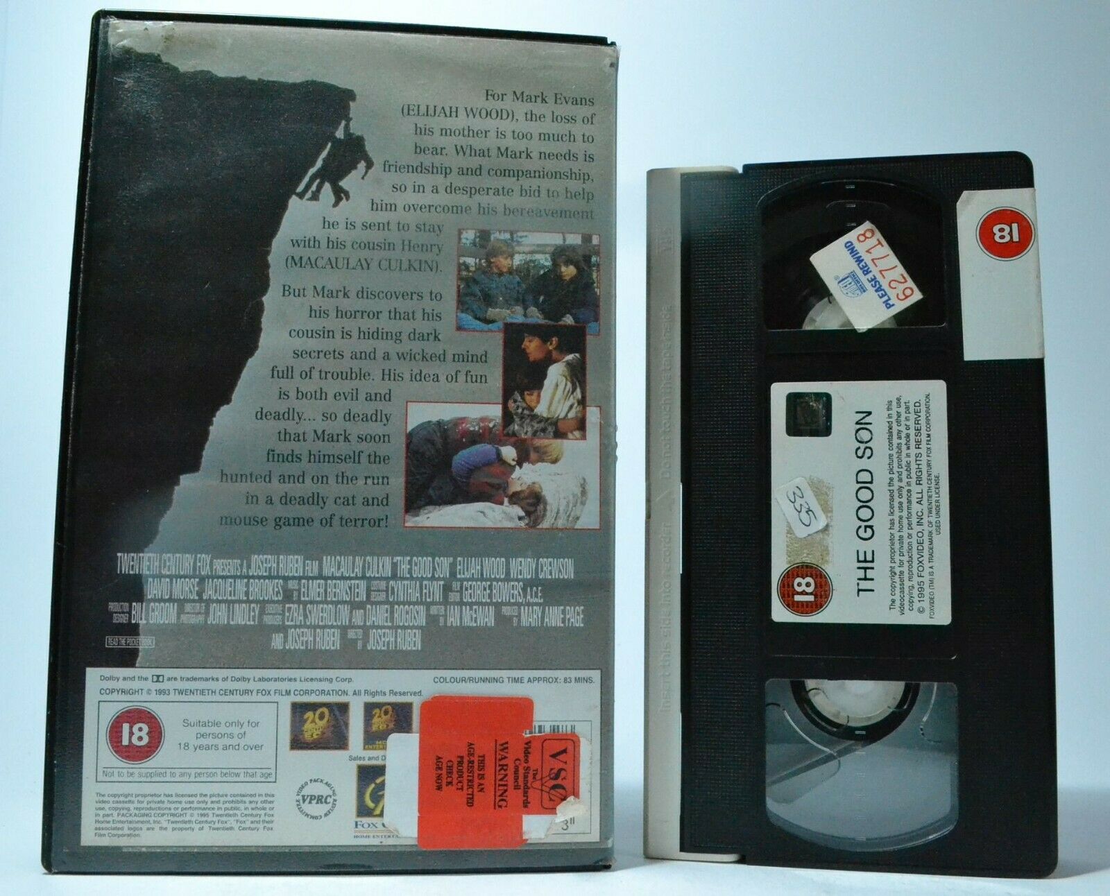 The Good Son: Thriller [Large Box] Rental - Macaulay Culkin / Elijah Wood - VHS-