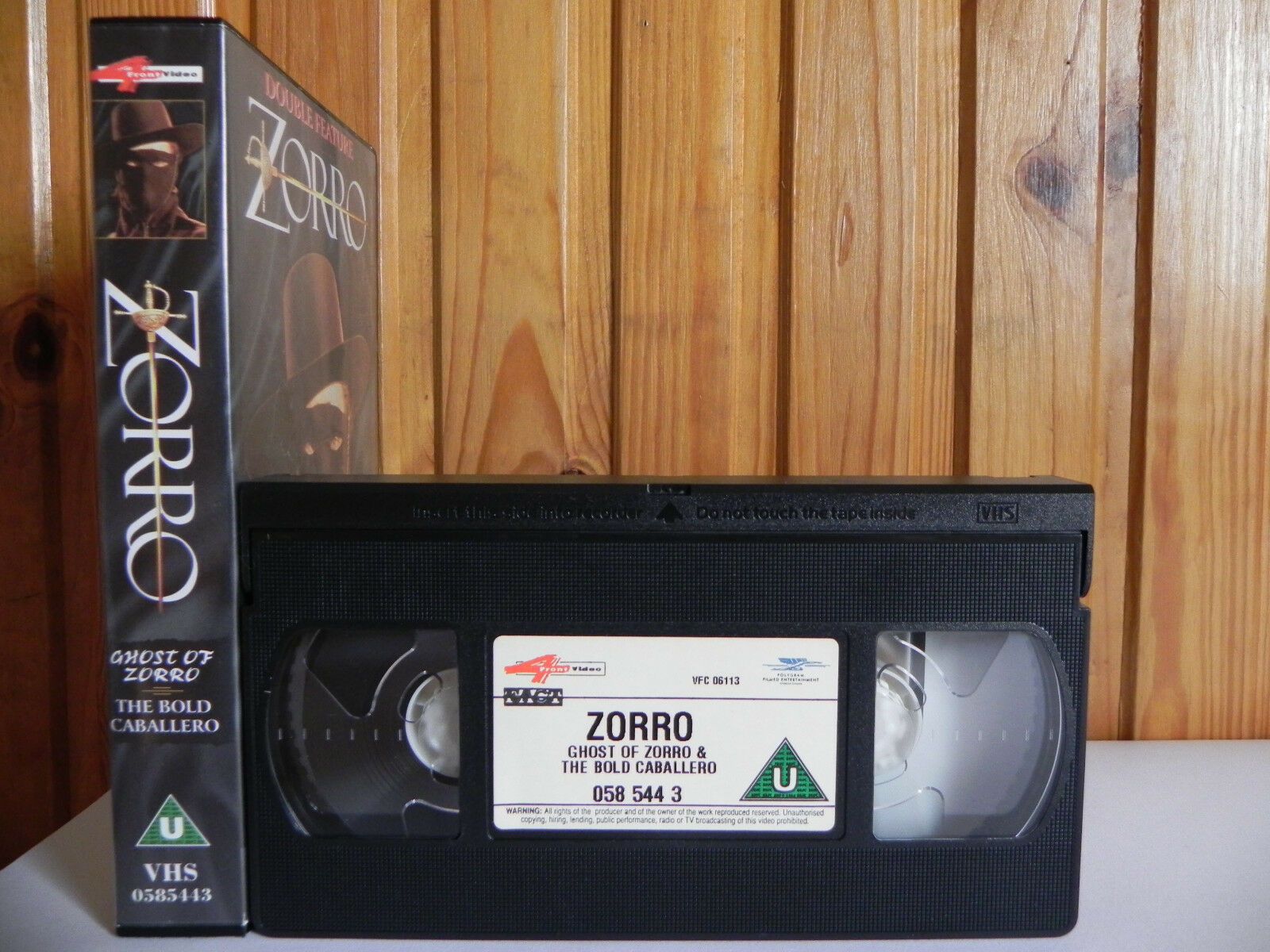 Double Feature: Zorro - Ghost Of Zorro - The Bold Caballero - Adventure - VHS-