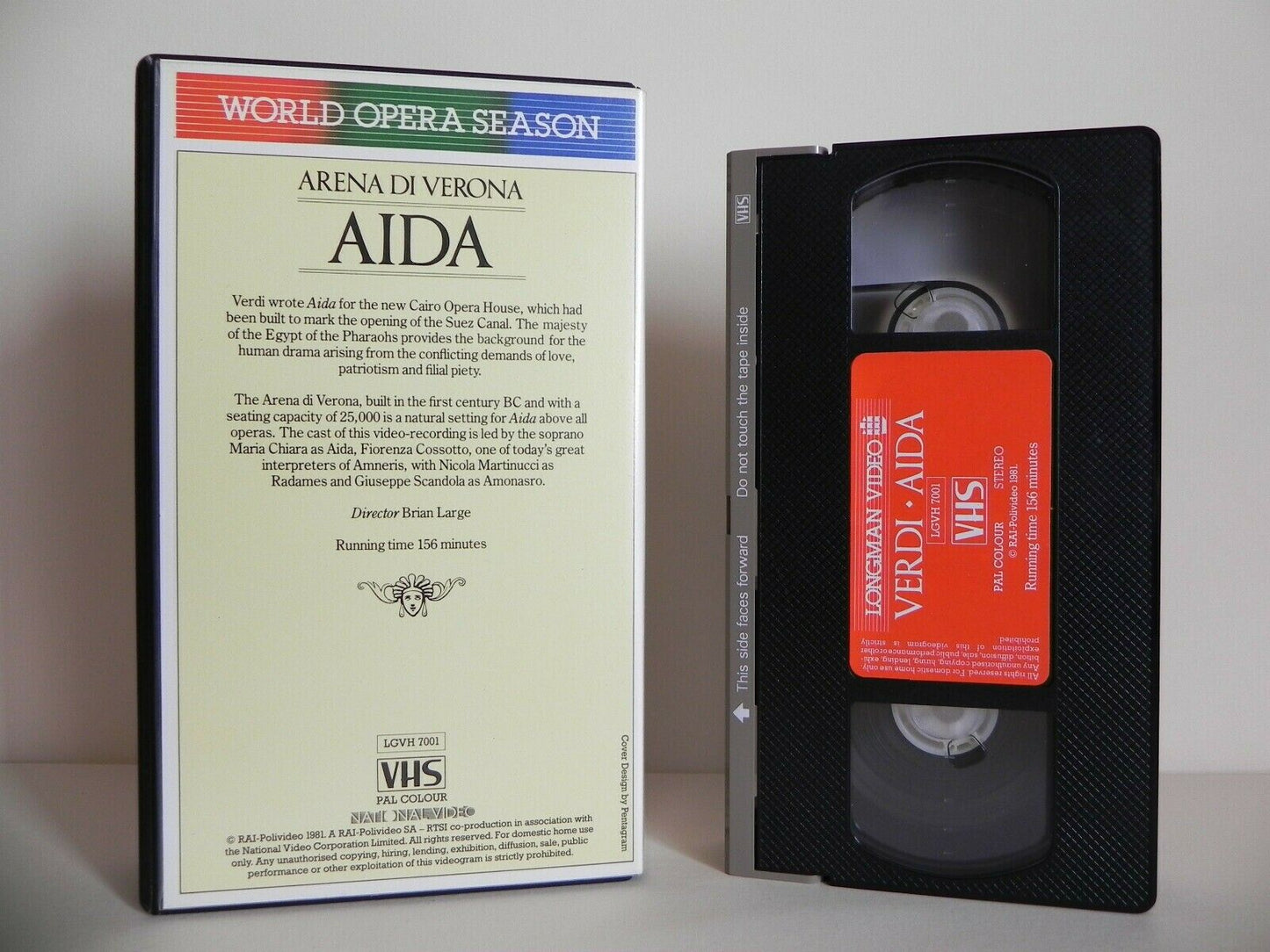 Giuseppe Verdi: Aida - Classic Opera - Four Acts - Arena Di Verona - Pal VHS-