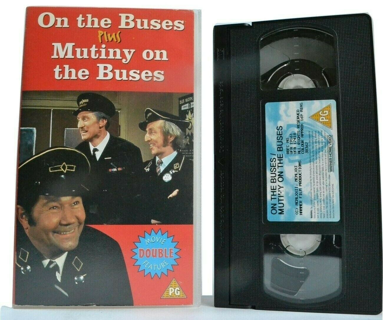 On The Buses / Mutiny On The Buses [Double Feature] Comedy - Reg Varney - VHS-