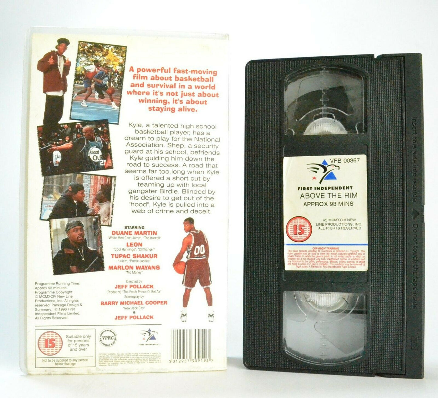 Above The Rim: J.Pollack Film - Sports Drama - Tupac Shakur/M.Wayans - Pal VHS-