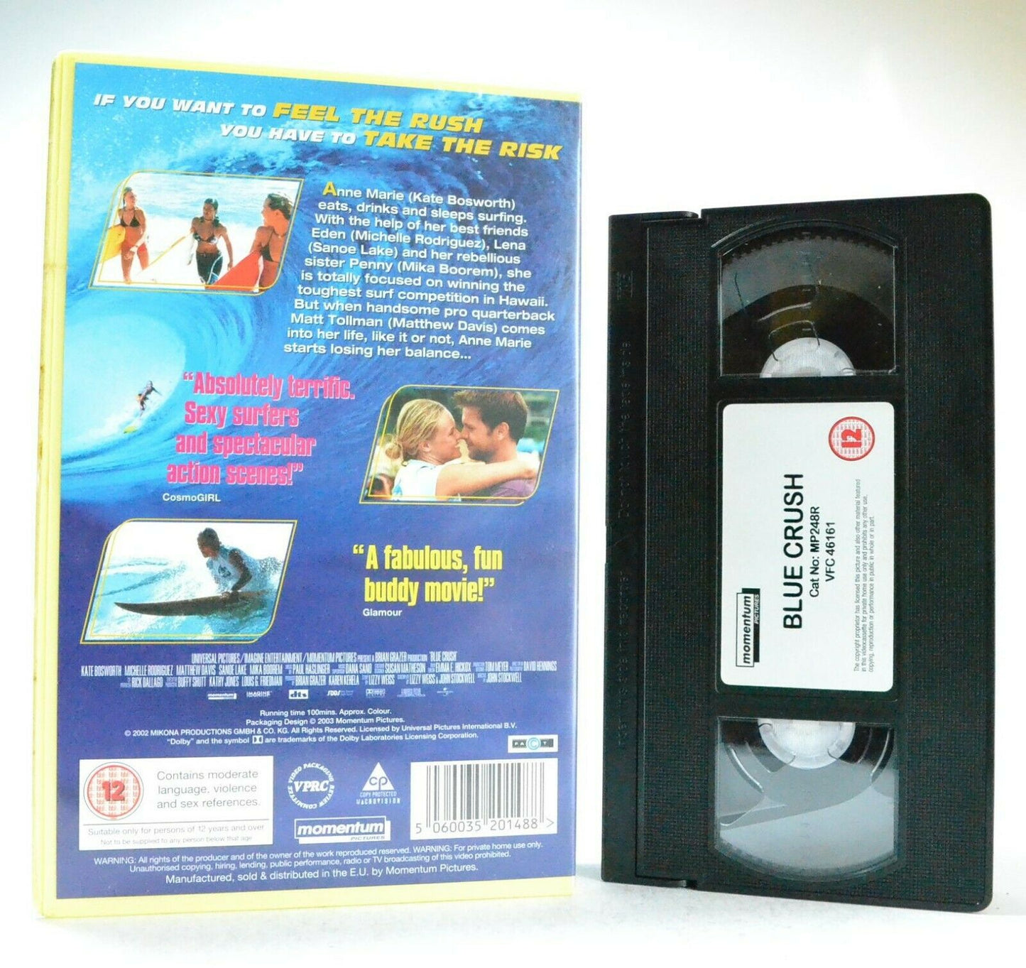 Blue Crush: Sports Surfing - Teen Movie (2002) - Large Box - M.Rodriguez - VHS-