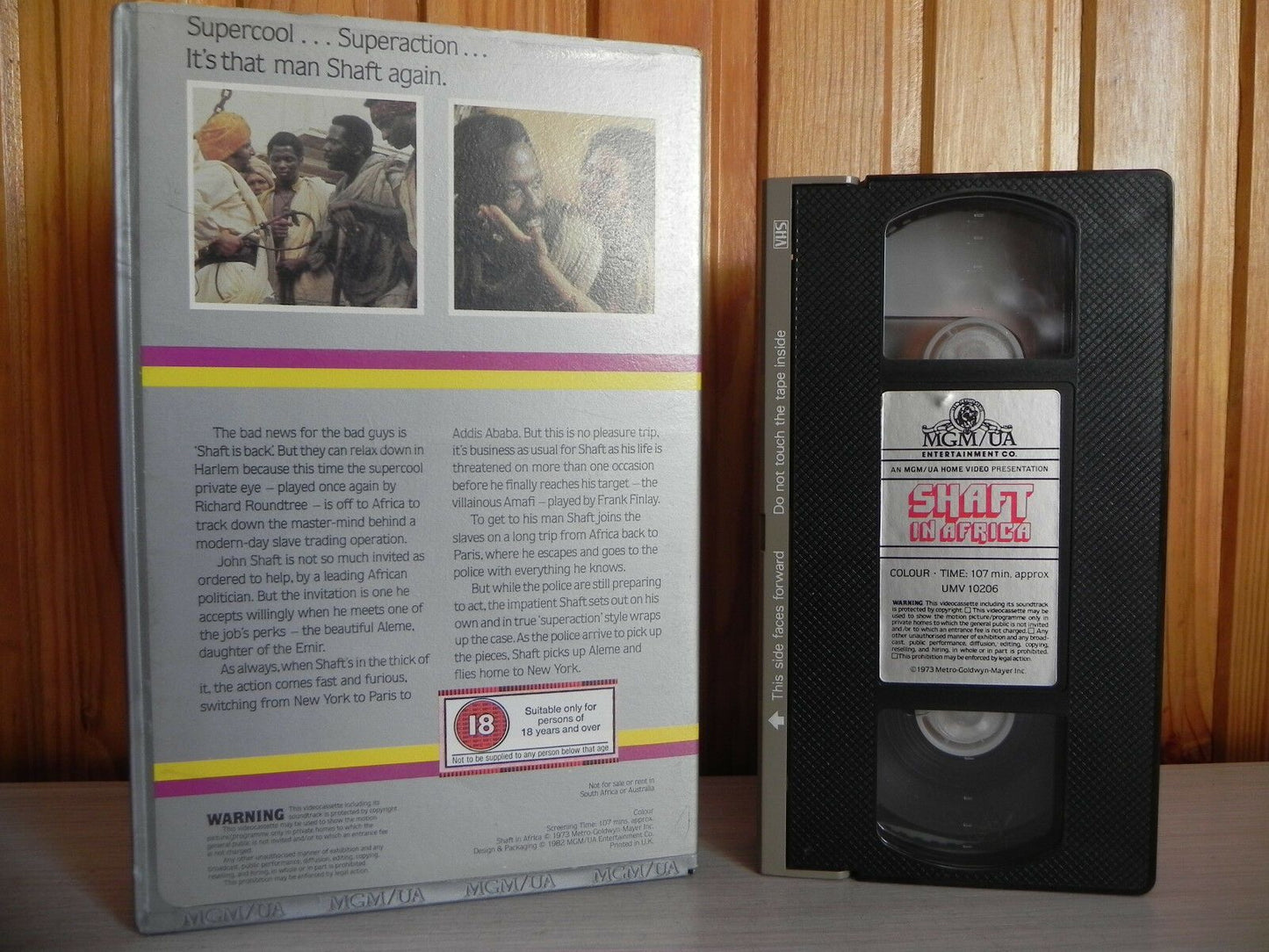 Shaft In Africa - MGM Video - Big-Box - Pre-Cert - Richard Roundtree - Pal VHS-