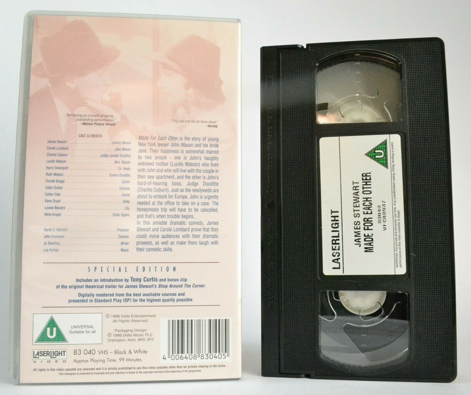 James Stewart: Made For Each Other <<Special Edition>> - Romance - Pal VHS-