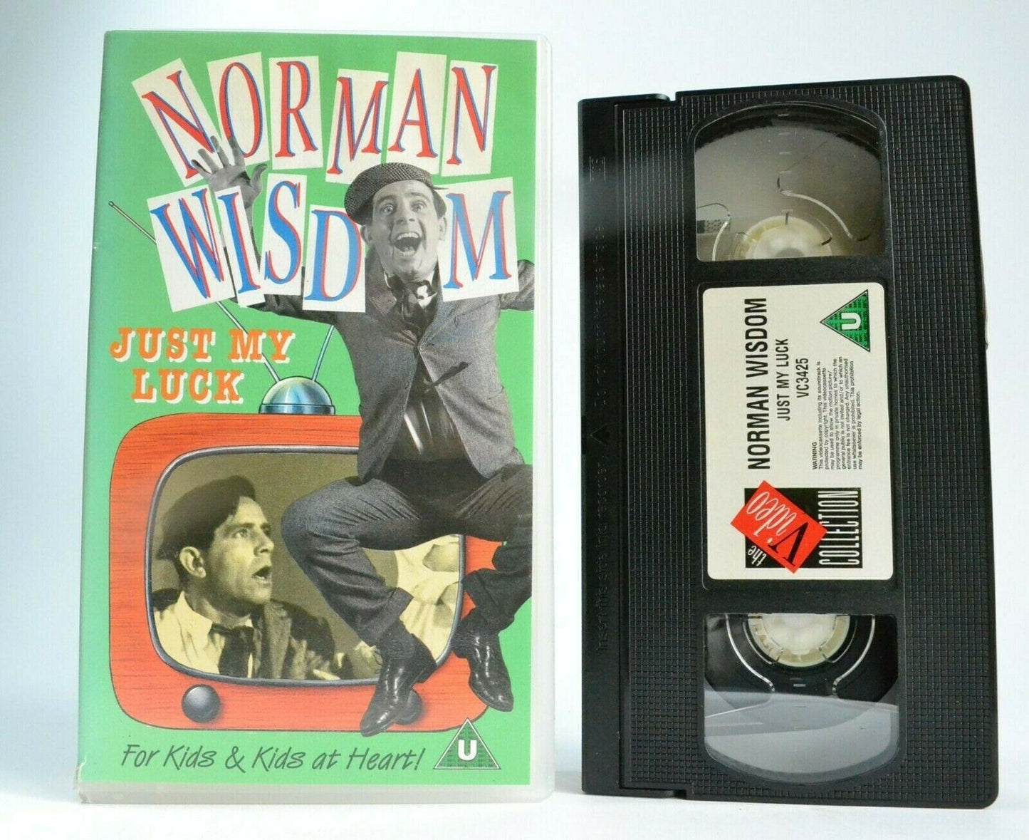 Norman Wisdom: Just My Luck (1957) -<Black And White>- Comedy - Pal VHS-