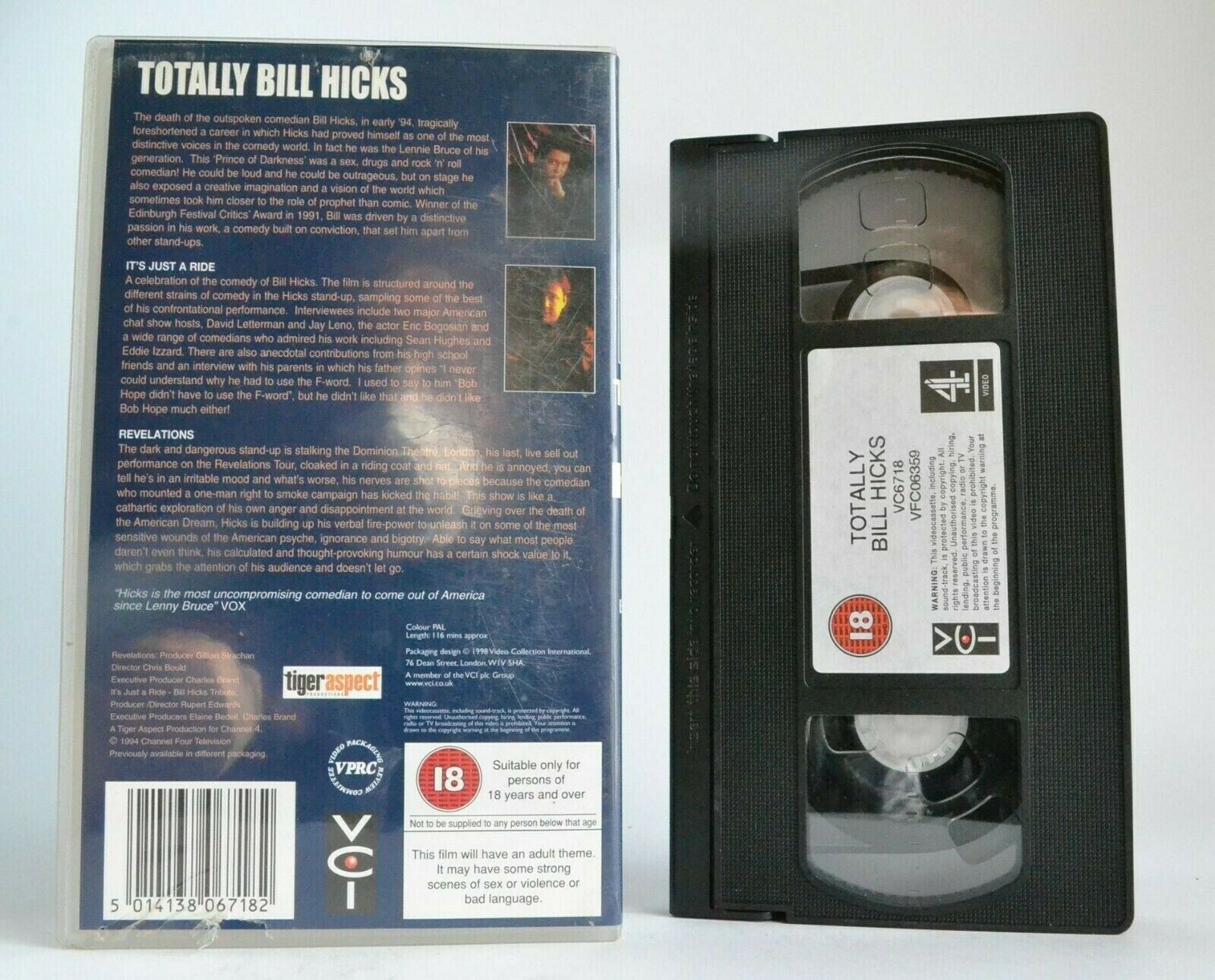 Totally Bill Hicks -'Revelations'- Stand-Up - Dominion Theatre/London - Pal VHS-