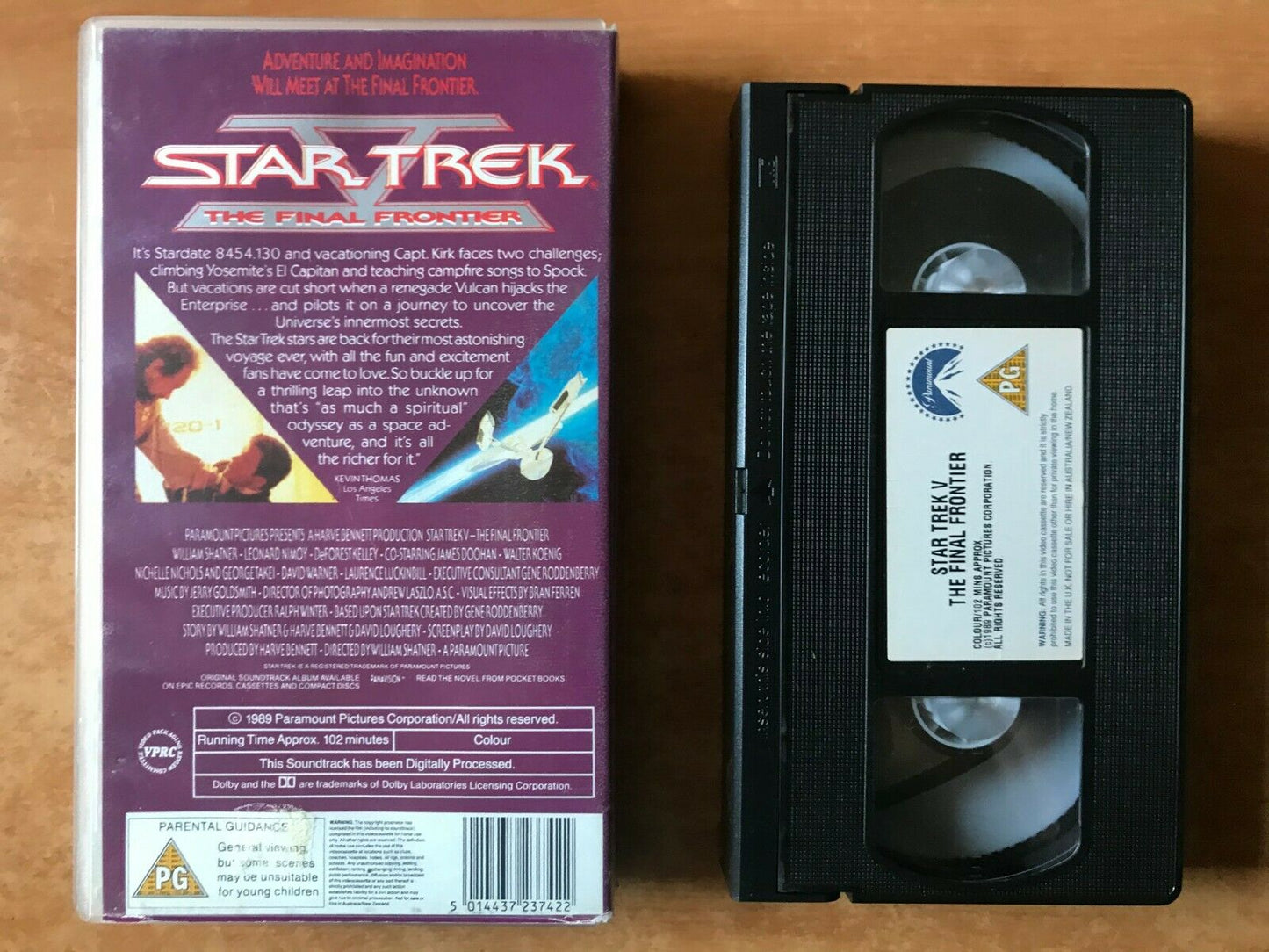 Star Trek 5: The Final Frontier (1987) - Space Opera - Leonard Nimoy - Pal VHS-