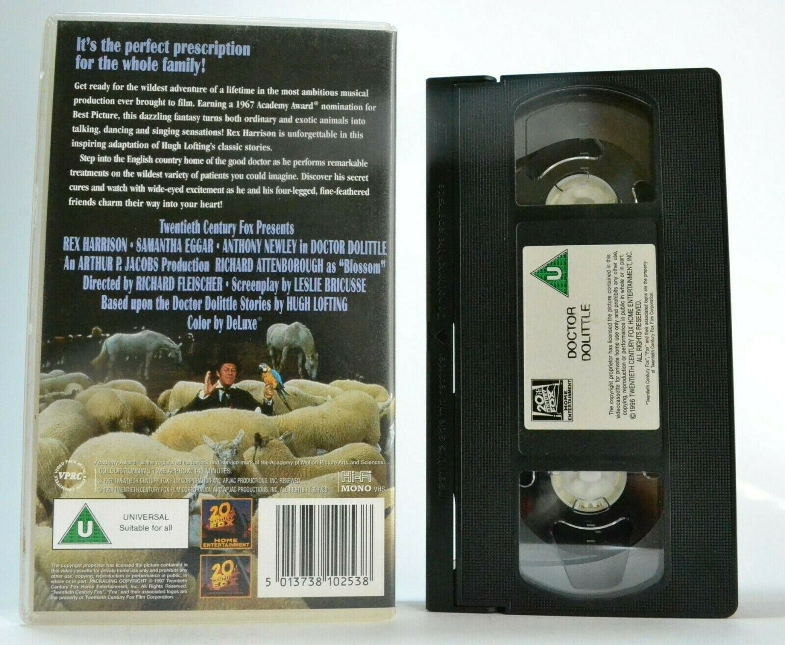 Doctor Dolittle; [Hugh Lofting] - DeLuxe Color Musical - Rex Harrison - Pal VHS-