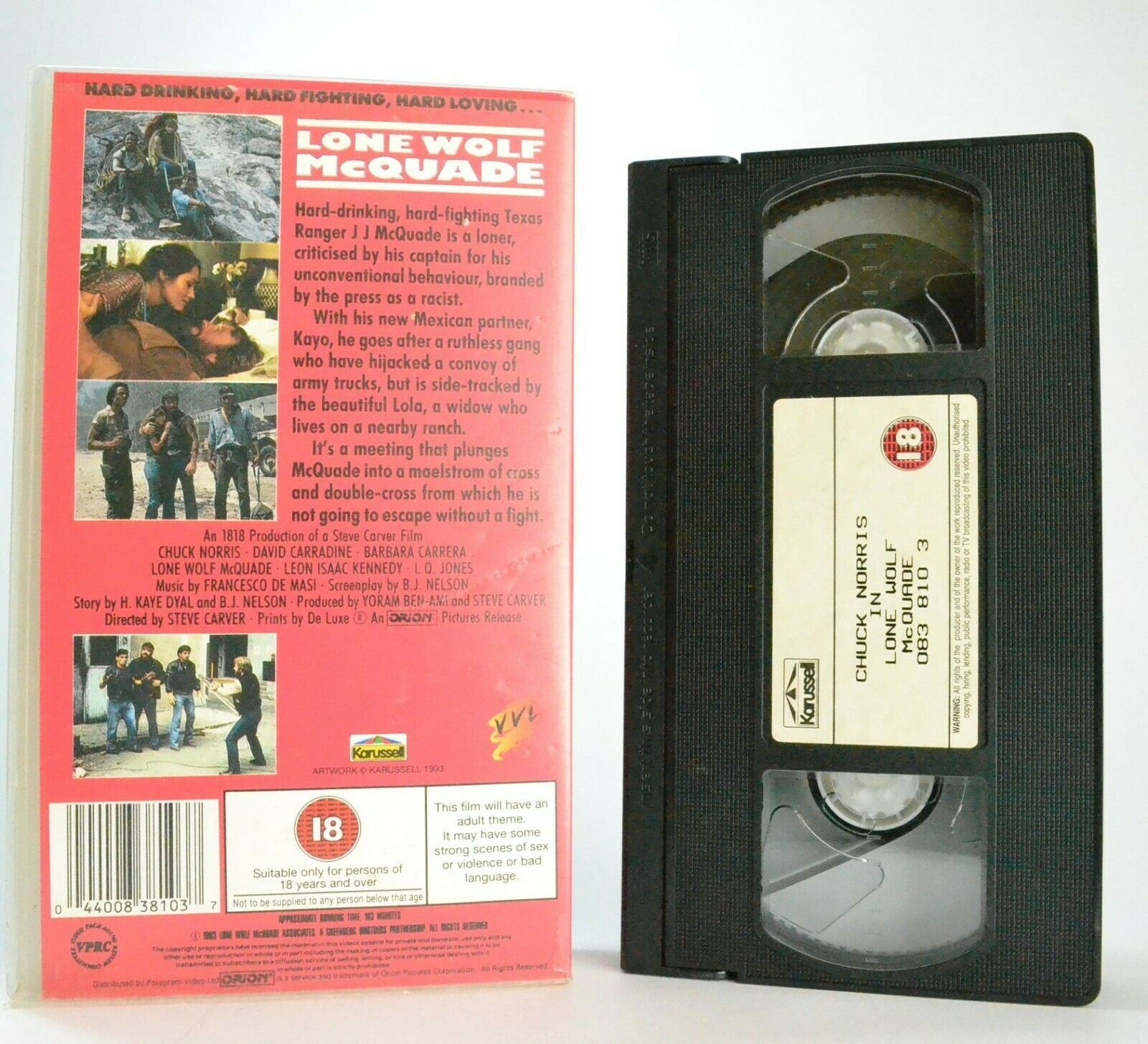 Lone Wolf McQuade: Film By S.Carver (1983) - Action - C.Norris/D.Carradine - VH-