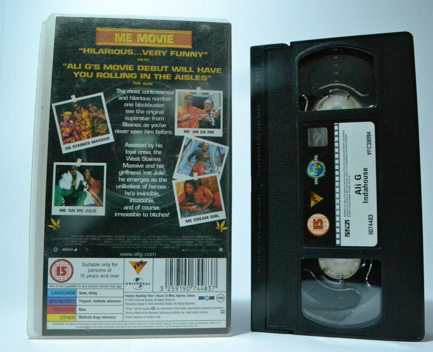 Ali G Indahouse: The Movie (2002) - Stoner Comedy - Sacha Baron Cohen - Pal VHS-