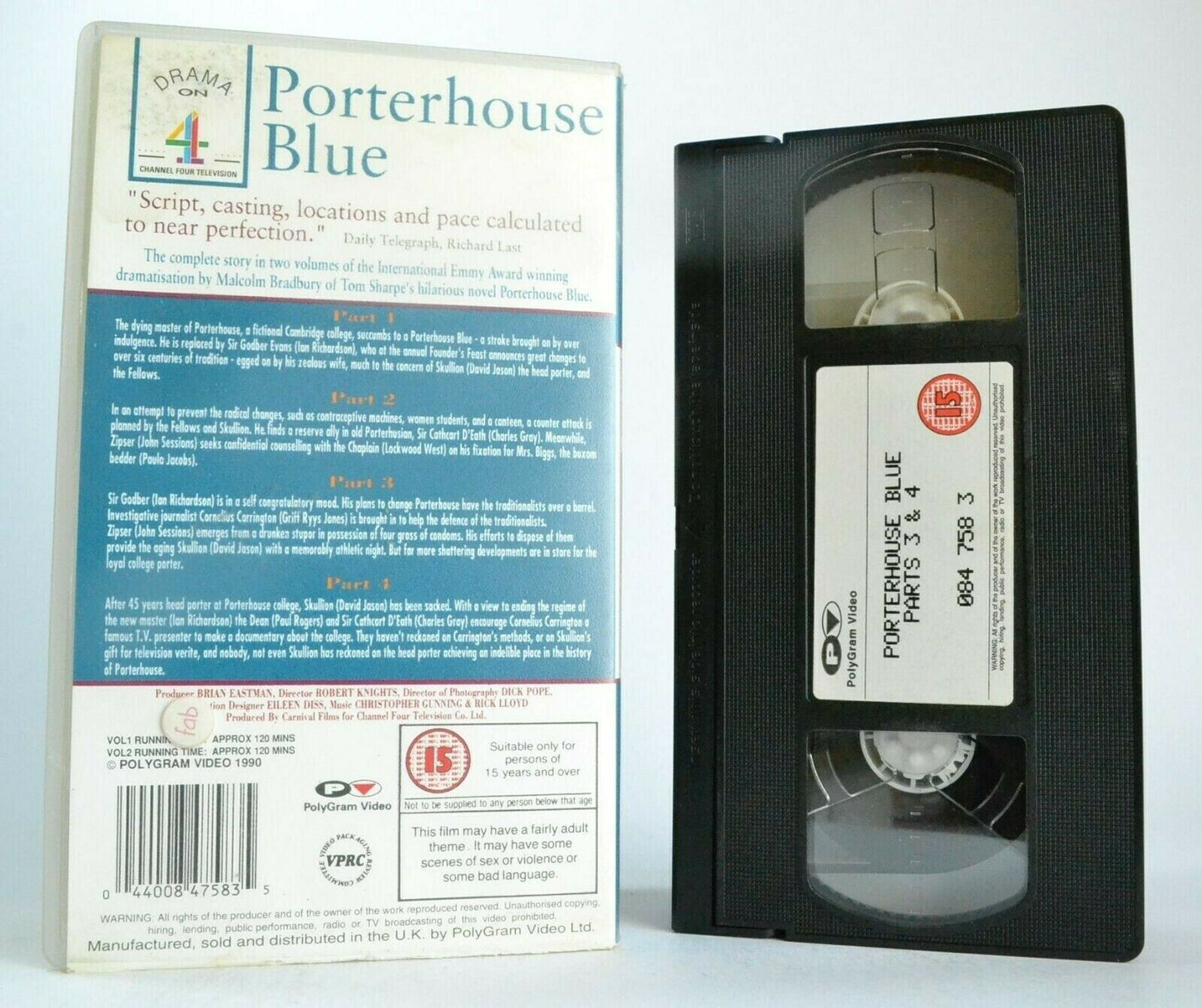 Porterhouse Blue: Based On Tom Sharpe Novel - TV Series - David Jason - Pal VHS-