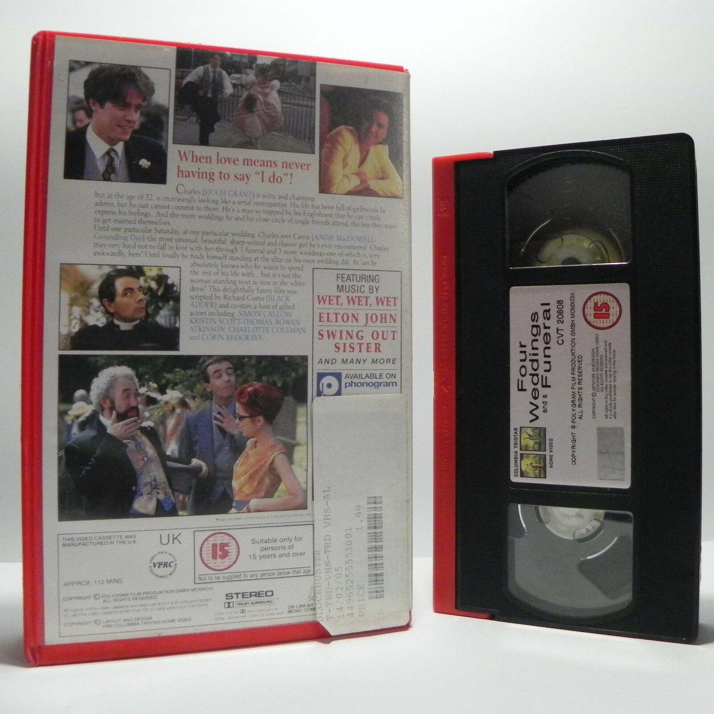 Four Weddings And The Funeral: (1994) Comedy/Drama - Large Box - H.Grant - VHS-
