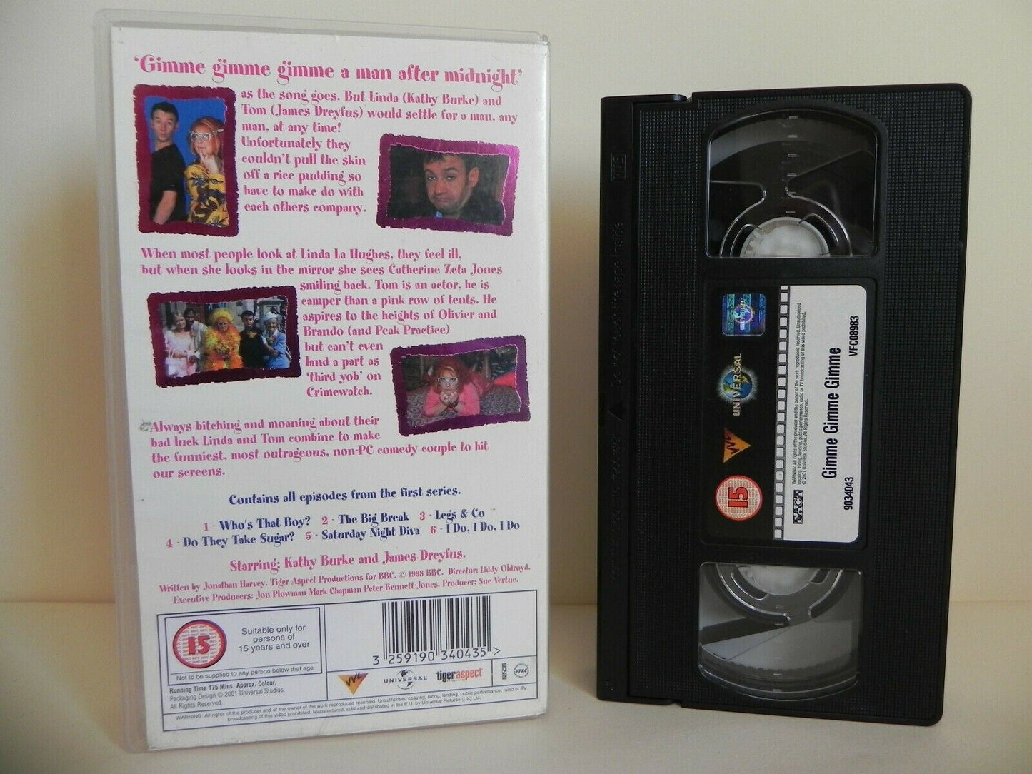 Gimme Gimme Gimme - The Complete First Series - Hilarious - Very Funny - Pal VHS-