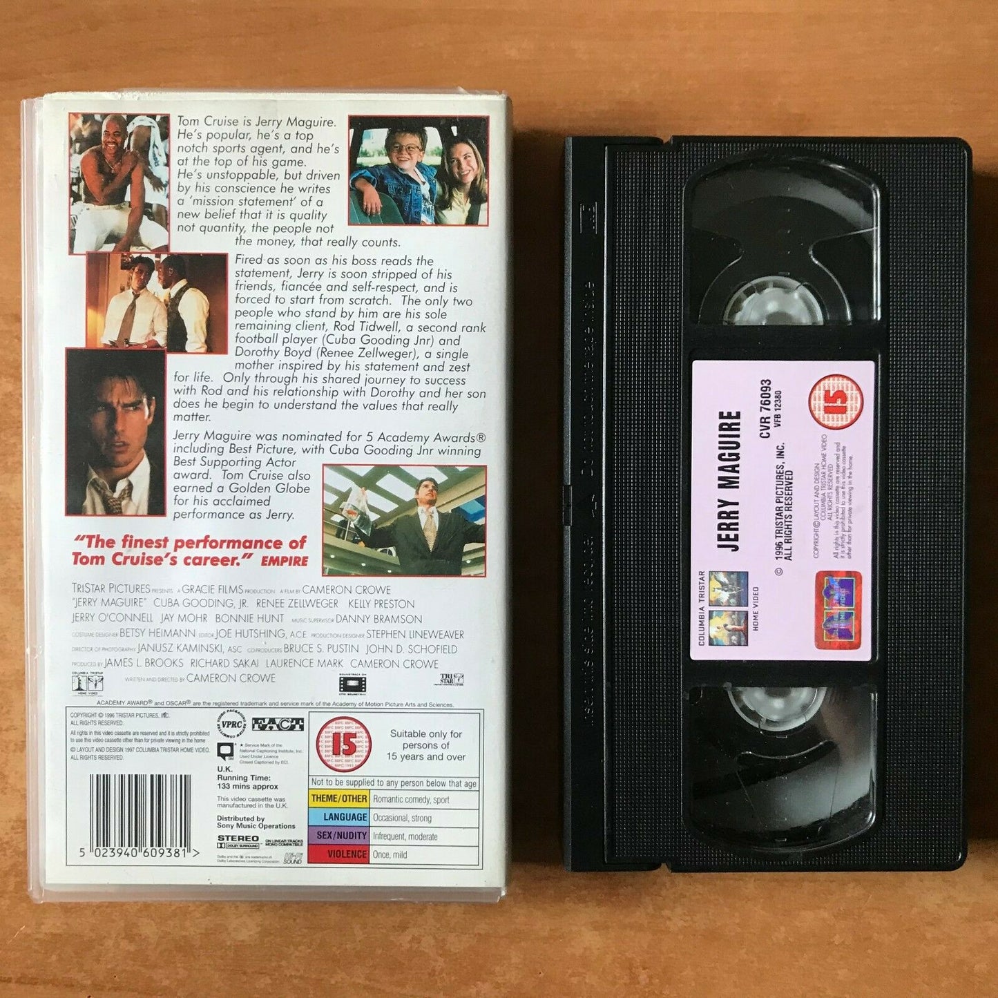 Jerry Maguire: Black Romance - Drama - Tom Cruise / Renee Zellweger - Pal VHS-