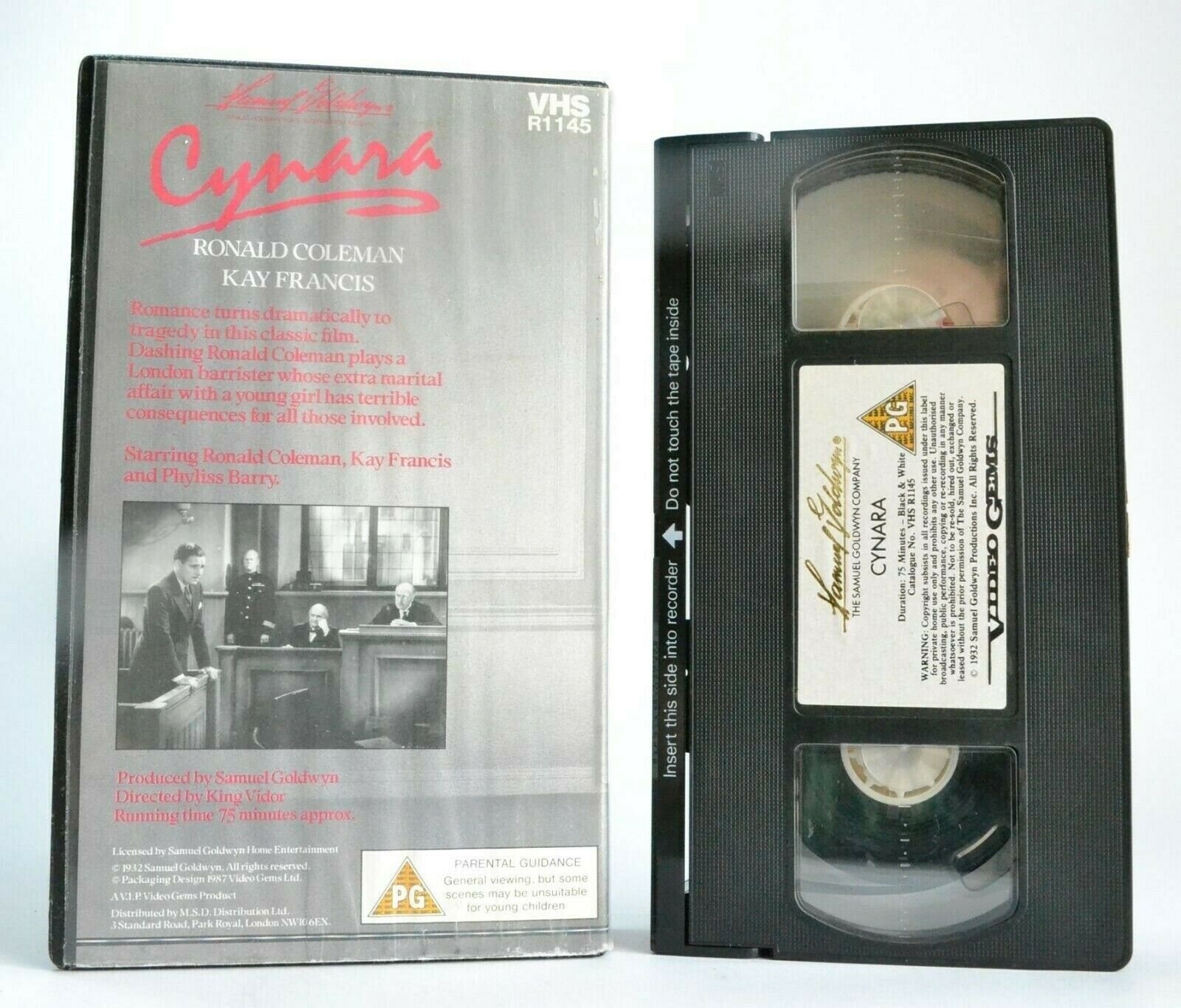 Cynara (1932): Robert Gore-Browne - Pre-Code Romantic Drama - Kay Francis - VHS-