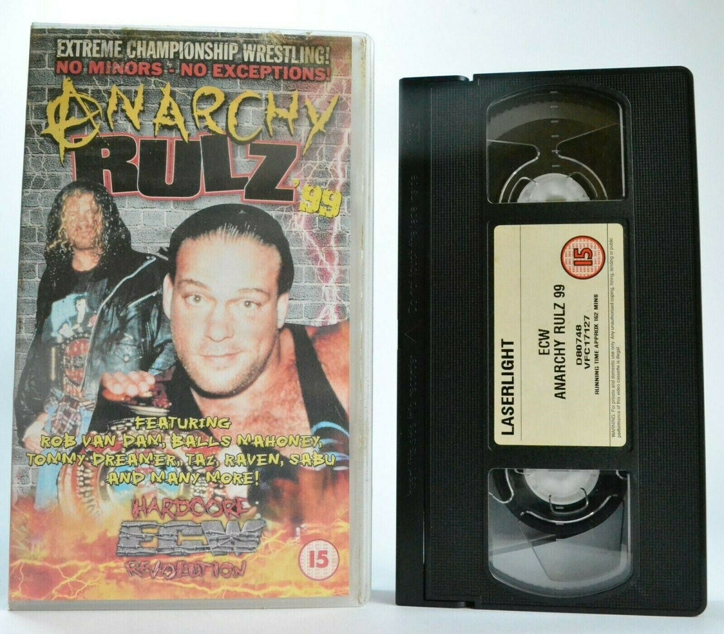 ECW Anarchy Rulz '99 - Extreme Championship Wrestling - Rob Van Dam - Sabu - VHS-