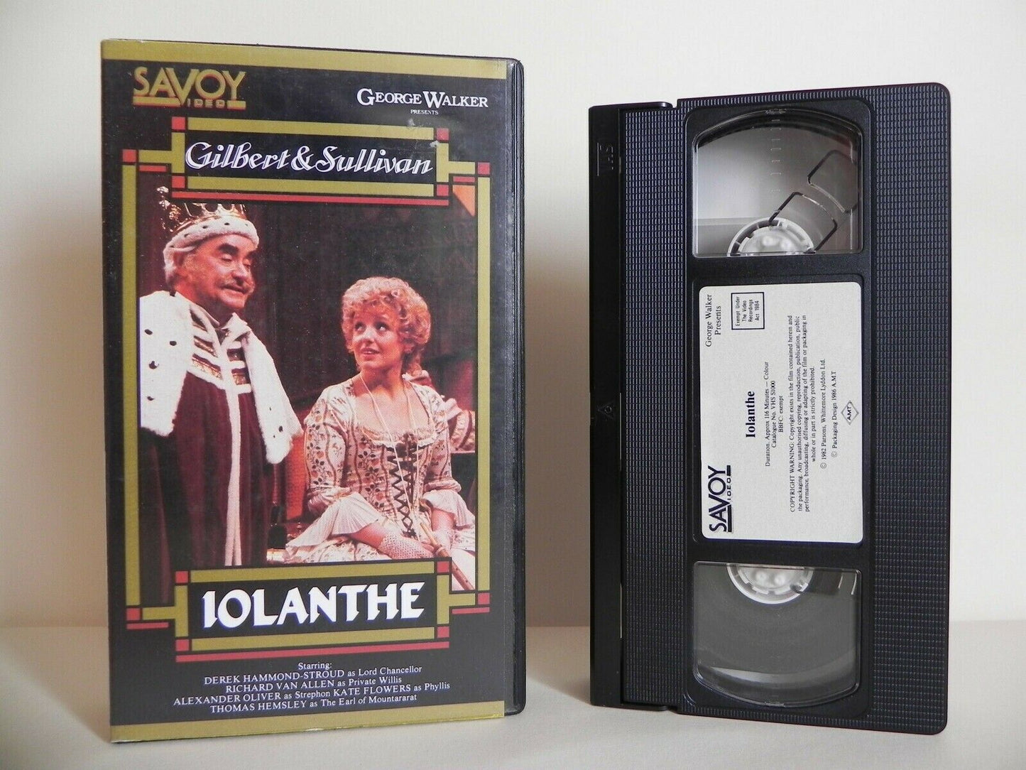 Iolanthe - Savoy Video - Gilbert & Sullivan - Derek Hammond-Stroud - Pal VHS-