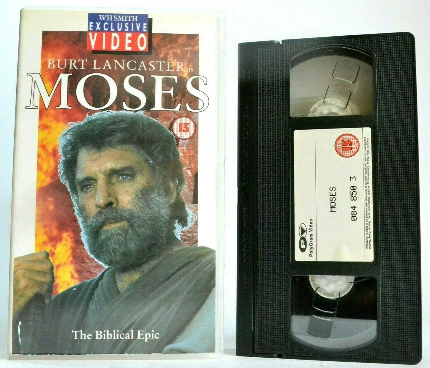 Moses (WH Smith Exclusive Video): Bibilical Epic Drama - Burt Lancaster - VHS-