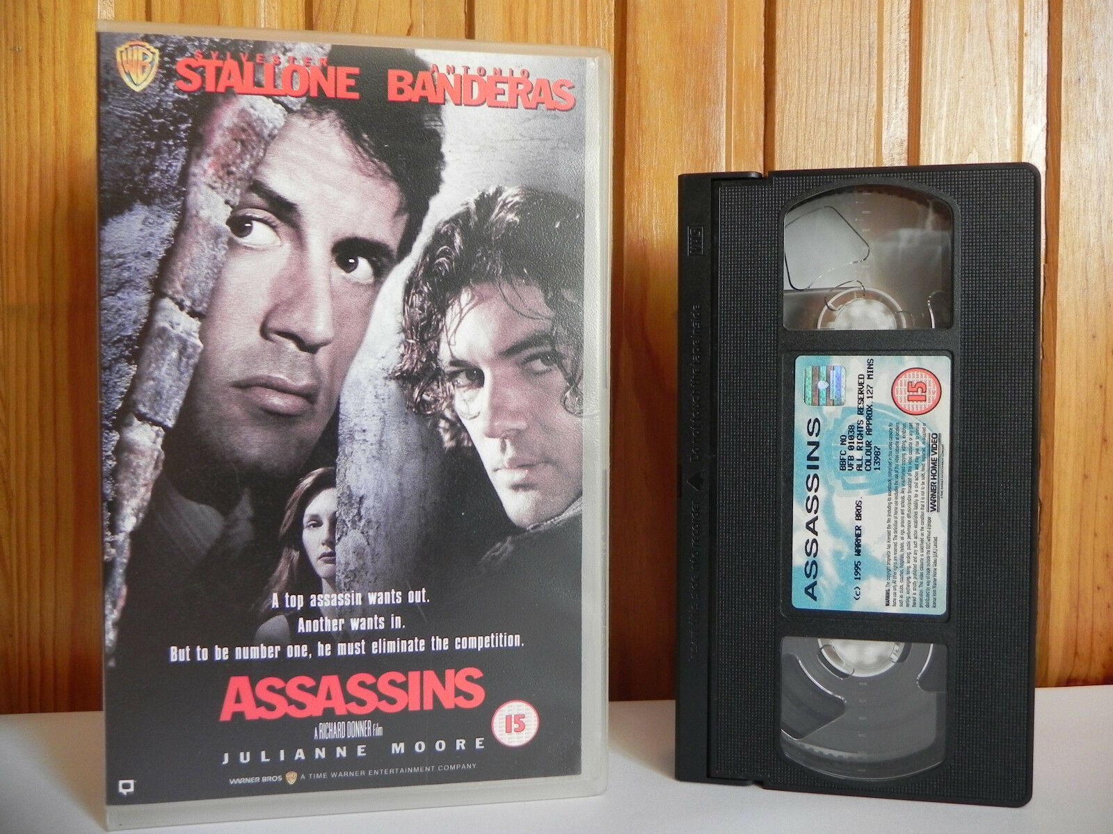 Assassins - Warner Home - Action - Sylvester Stallone - Large Box - Pal VHS-