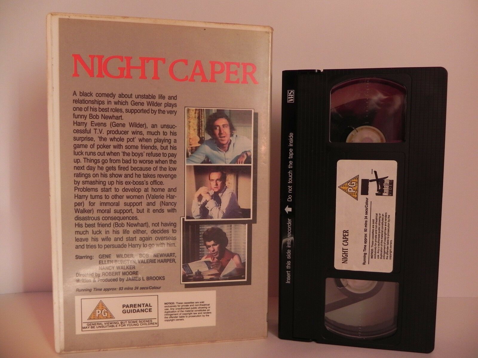 Night Caper - Gene Wilder - Comedy - Big Box Ex-Rental - Manhattan Video - VHS-