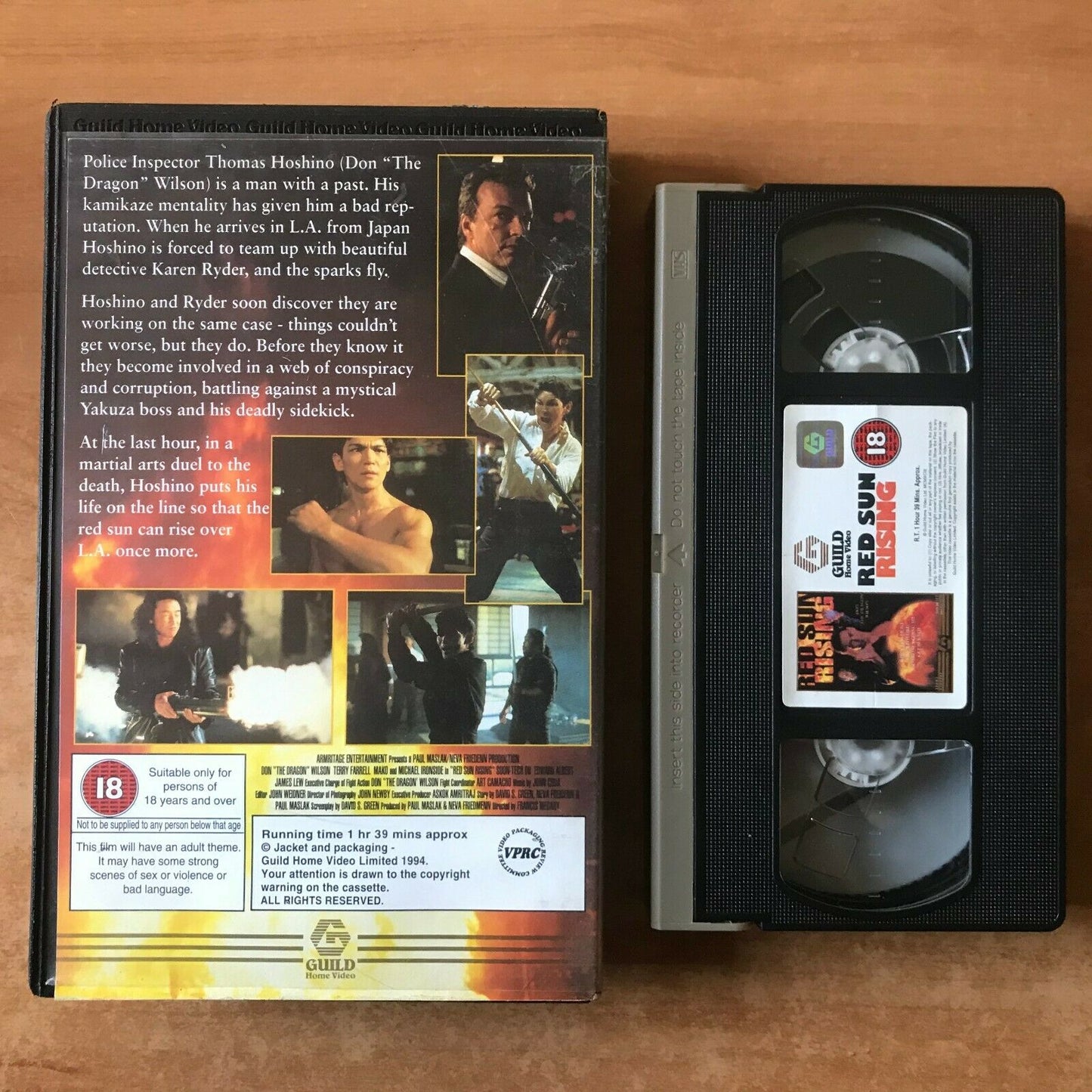 Red Sun Rising (1994); [Guild Home] Large Box - Martial Arts - Don Wilson - VHS-