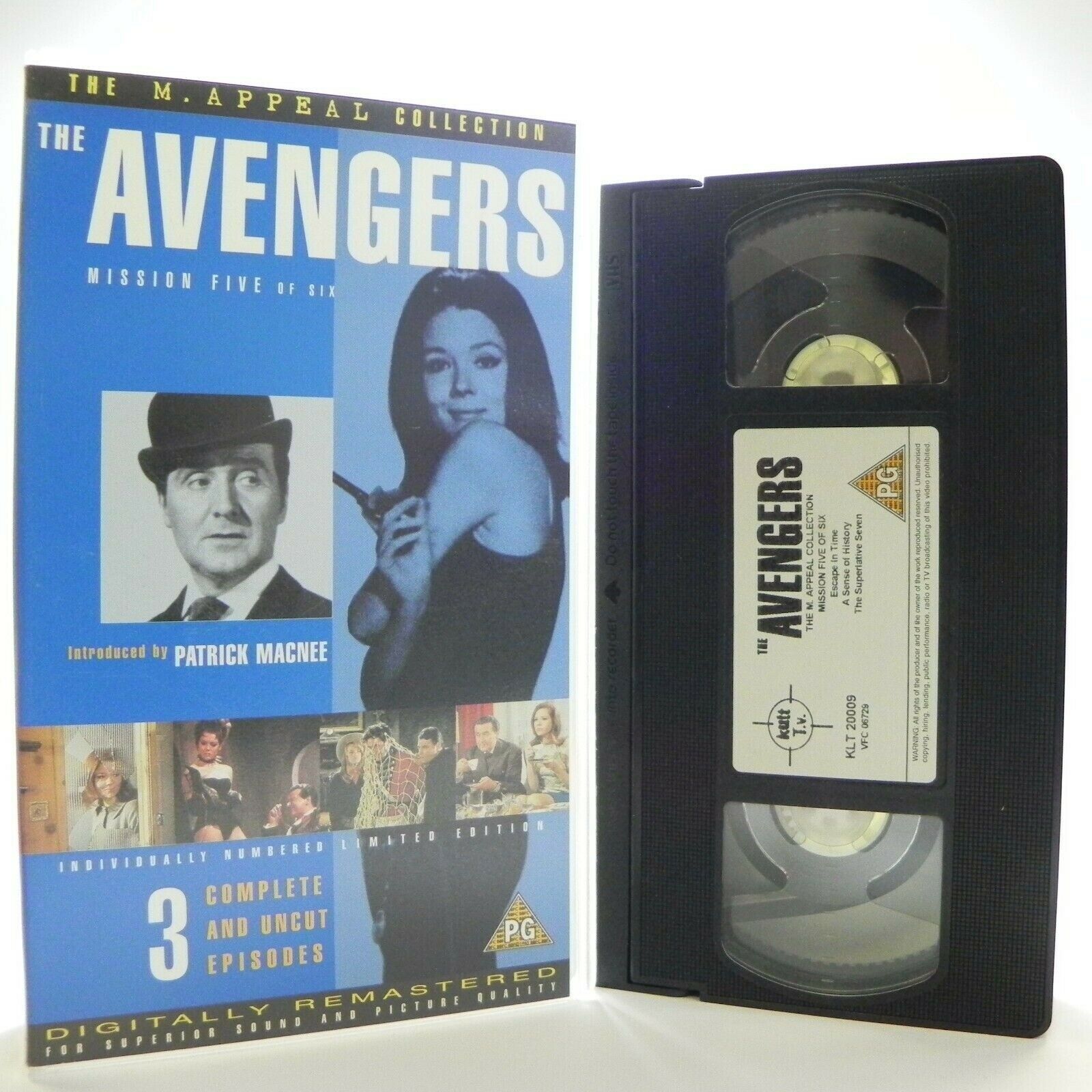 The Avengers: Mission Five Of Six - 3 Uncut Episodes - Classic Series - Pal VHS-