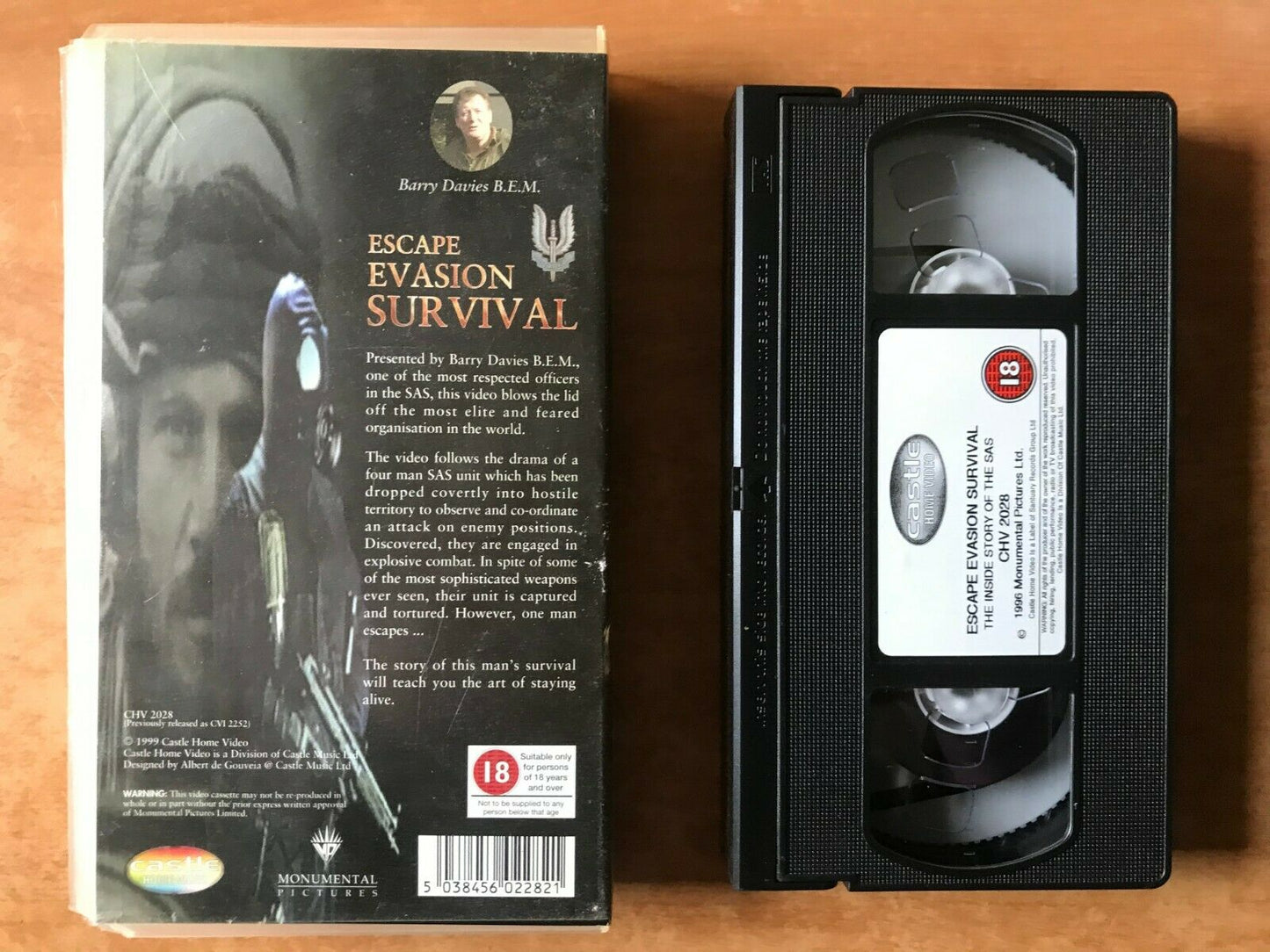 SAS: Escape Evasion Survival (The Inside Story); [Barry Davies B.E.M.) Pal VHS-