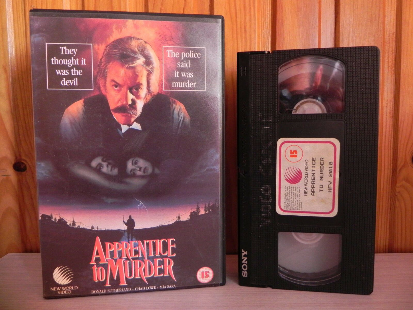 Apprentice To Murder - Donald Sutherland - New World Video - Ex-Rental - VHS-