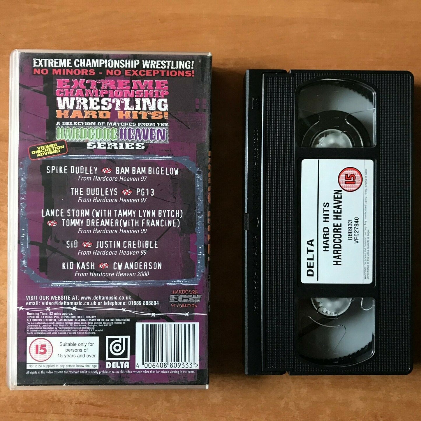 Extreme Championship Wrestling: Hard Hits - Spike Dudley - Justin Credible - VHS-