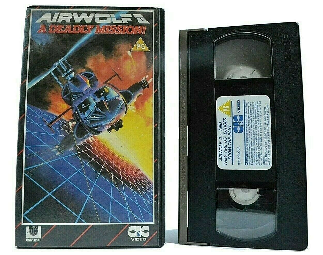 Airwolf 2: A Deadly Mission - Action Adventure -'Echoes From The Past'- Pal VHS-