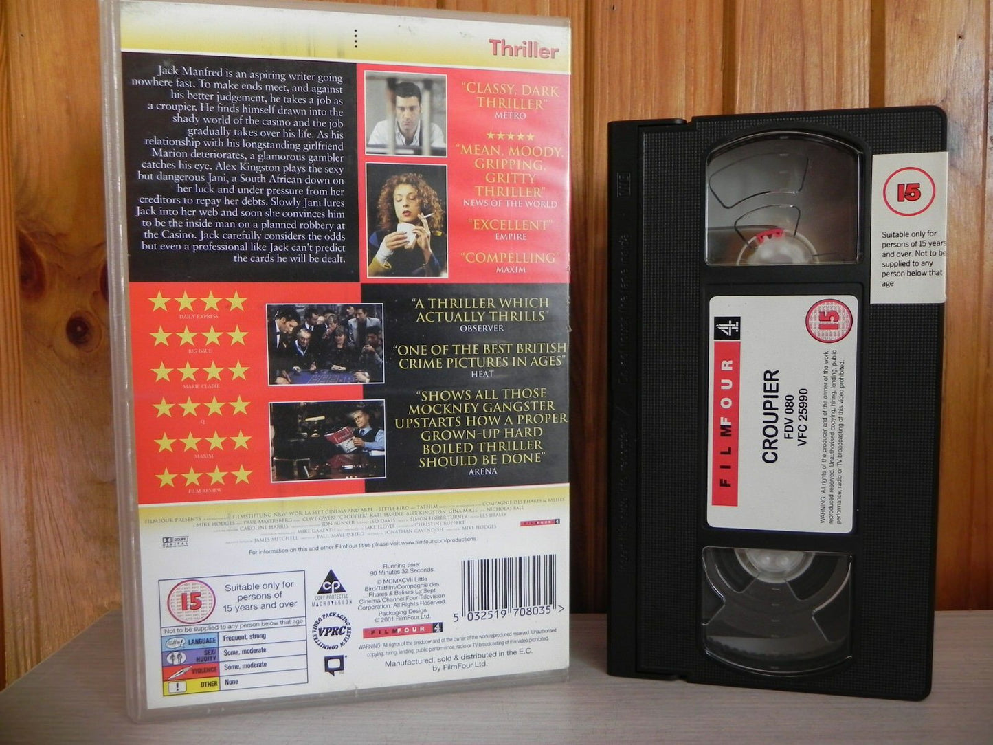 Croupier - Clive Owen - Big Box Release - Brilliant Thriller - 5 Star Film 4 VHS-