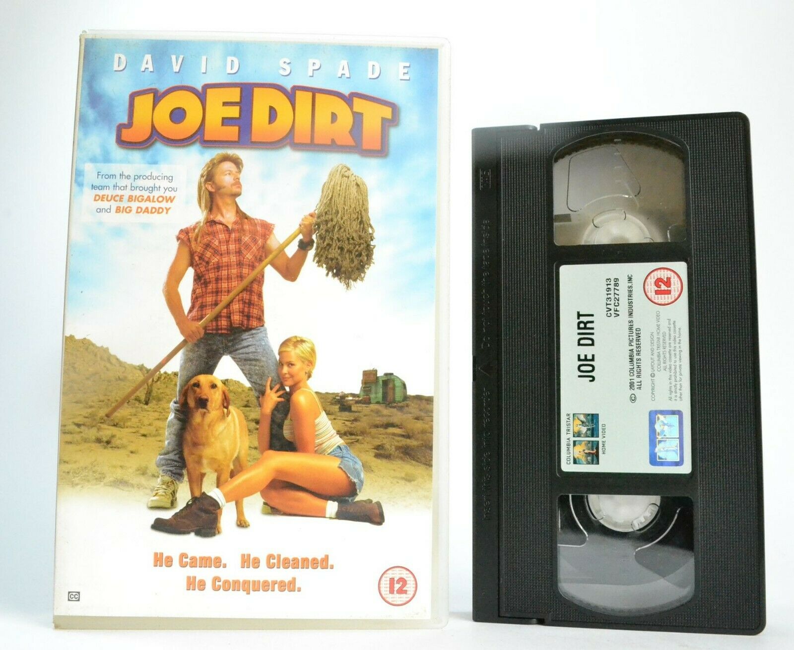 Joe Dirt (2001): Tight Shirt Extravaganza - Large Box - David Spade - Pal VHS-